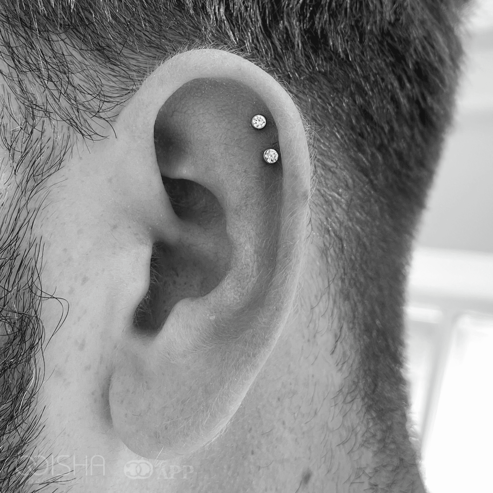 Apprentice Outer Helix Pair Piercing (18 years+)