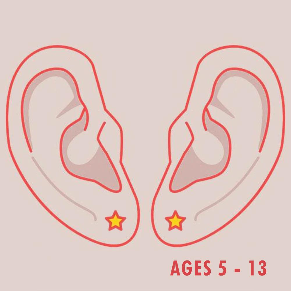 Pair of Lobe Piercings for Child (Ages 5-13)
