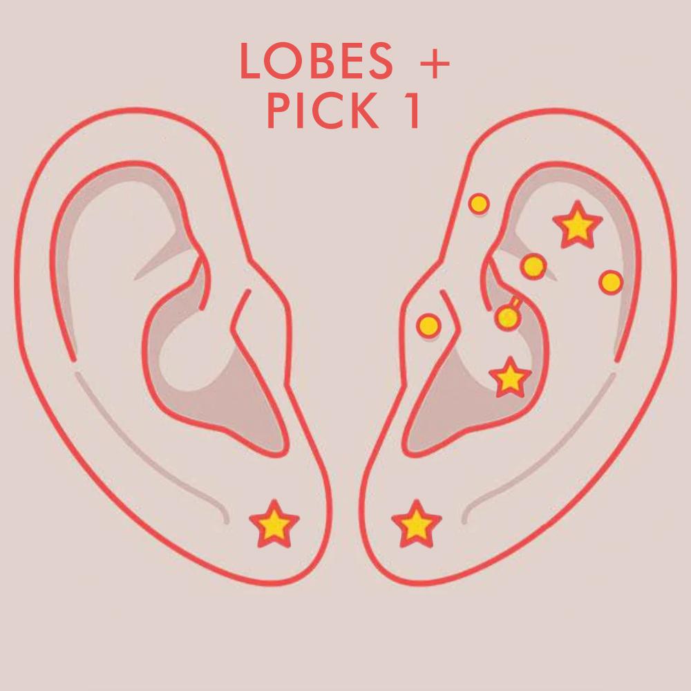 Combo: Lobes + Cartilage